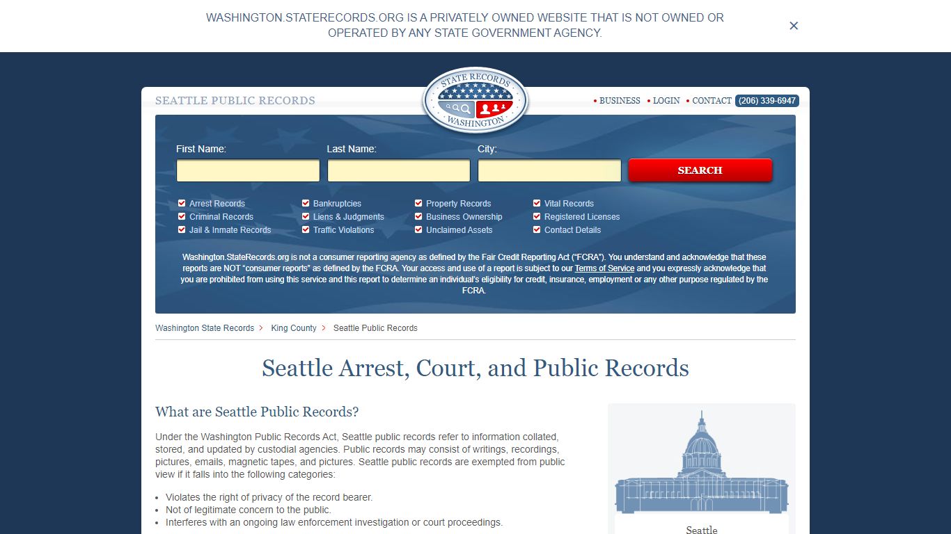 Seattle Arrest and Public Records | Washington ...